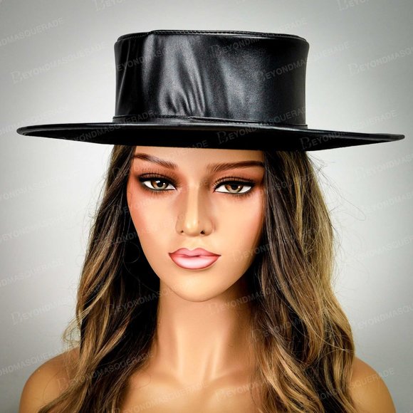 Steampunk Top Hat Captain Costume Hat Black - Picture 1 of 8